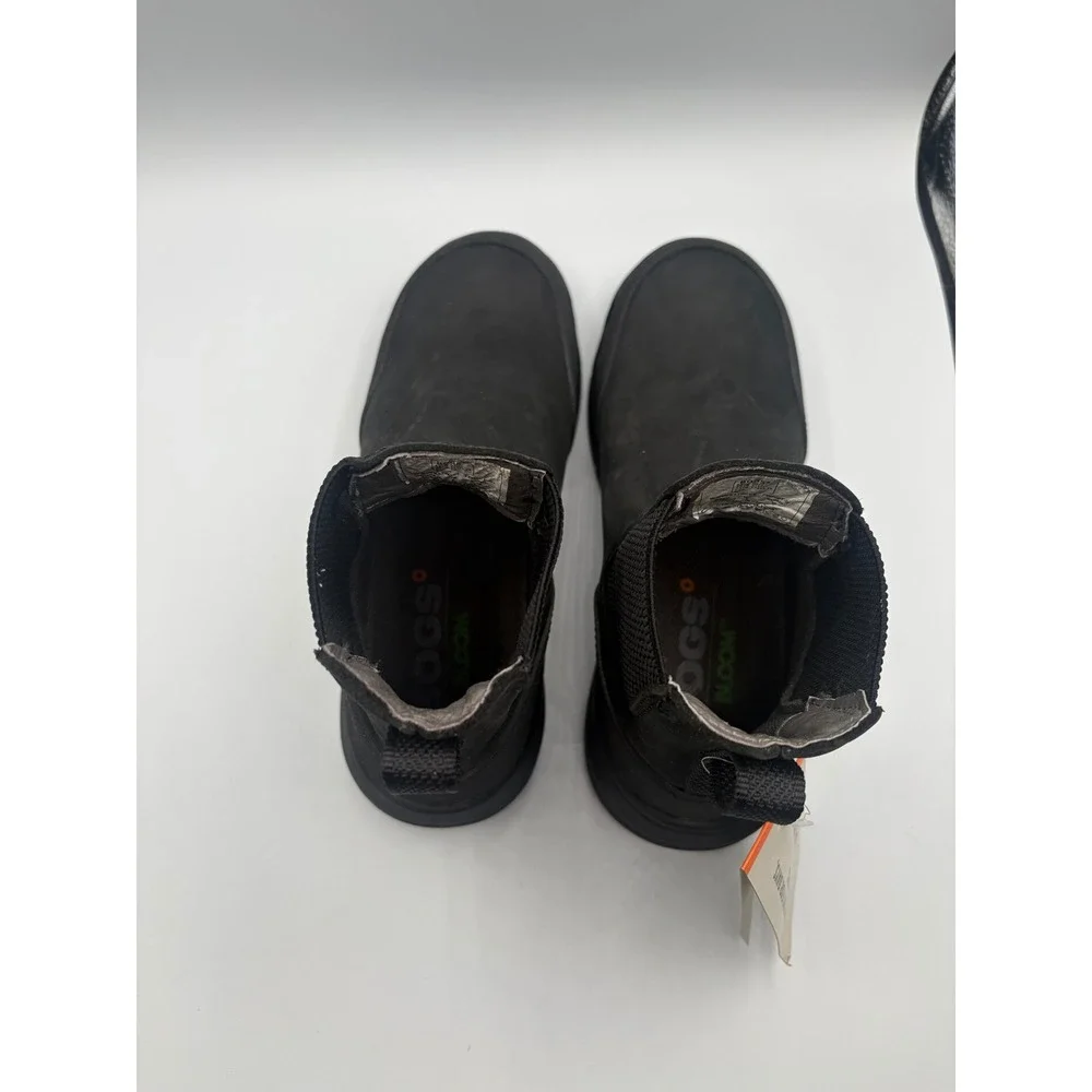 Bogs Womens Shale Leather CT Waterproof Work Boots Black Size 7